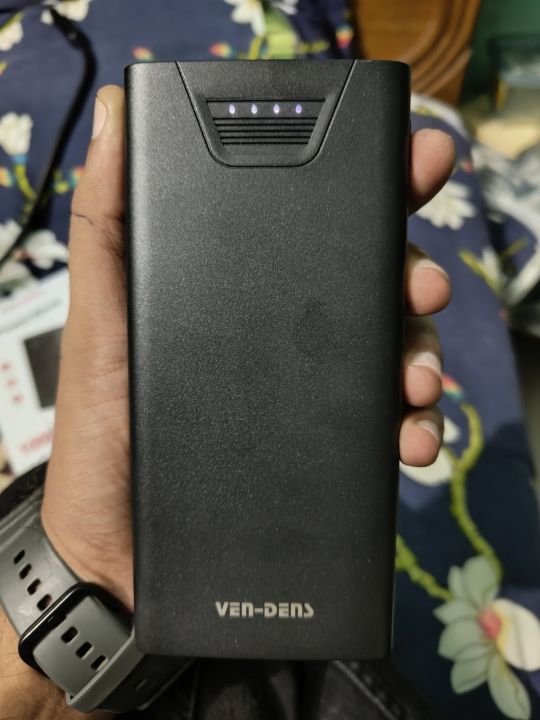 VEN-DENS 10000mAh Power Bank VD-PB041 Fast Charging Portable Charger | Dual USB Output | LED Indicator | Smart Protection | Slim & Lightweight Powerbank for Android, iPhone & All Devices
