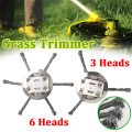 3/6 Head Steel Wire Grass Trimmer Head Lawn Mower Grass Brush Cutter Dust Removal Weeding Plate Swing Metal Blade for Garden Tool.