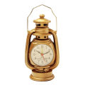 Table Kerosene Light Clock Living Room Decor Articles Office Craft Ornament Vintage Alarm Clock Retro Oil Lamp Alarm Clock Watch. 