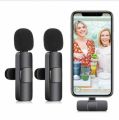 K8 Wireless Lavalier Microphone Upgraded Plug-Play Auto-Syncs Mic For Vlogs Interview. 
