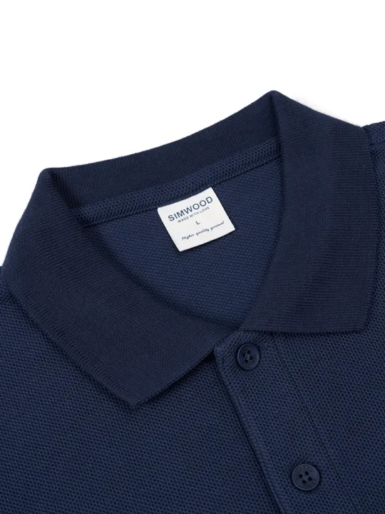 SIMWOOD%202024%20Summer%20New%20Oversize%20300gsm%20Pique%20Sorona%20Fabric%20Polo%20Shirts%20Men%20Plus%20Size%20Breathable%20Tops%20-%20Image%203