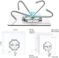 Self Adhesive Hooks Heavy Duty Wall Hooks Transparent Multi-Purpose Hooks Door Key Towel Wall Hook for Bathroom Kitchen Home.