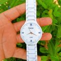 White Stainless Steel Quartz Watch for Man -White - Watch For Men ঘড়ি.