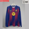 Barcelona Home Jersey 25/26 – Premium Quality Full Sleeve Football Jersey for Men.