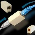 10PCS RJ45 Female to Female Network Ethernet Lan Cable Joiner Connector new.