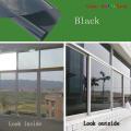 One-way Glass Self Adhesive Mirror Window Film DIY Reflective Insulated Foil Privacy for Home Office Decor Stickers Black. 