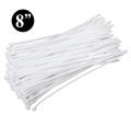 Cable Tie - 8 inch white (5x100 pcs). 