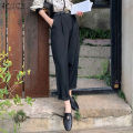 ZANZEA Korean Style Women Plain Casual Trousers Office Lady Commute Long Suit Pants Slacks. 