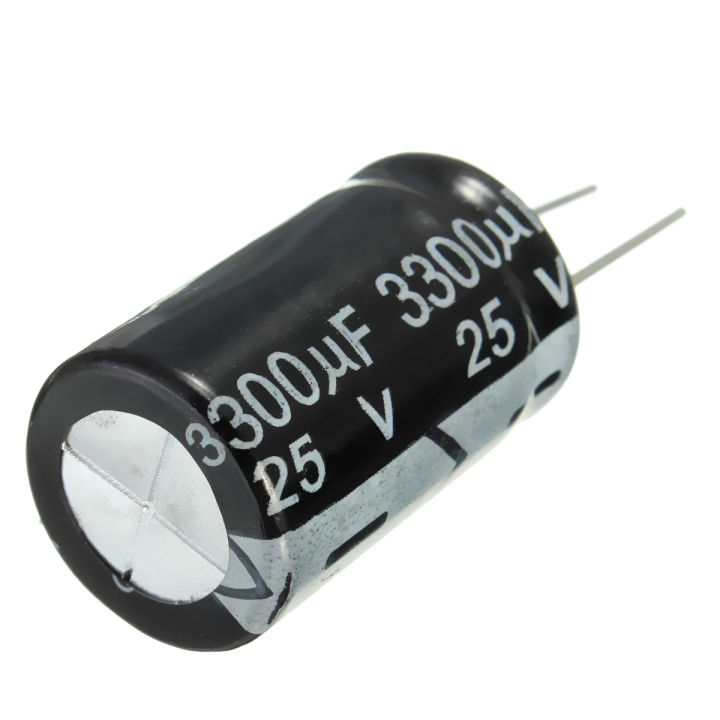 2Pcs- Electrolytic Capacitor 3300uF 25V Radial Polarized Aluminum Electrolytic Capacitor Electrical Circuitry & Parts