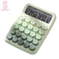Round Keys Calculator Vintage Gradient Color 12-digit Desktop Calculator for Home Office Large Lcd Display Mechanical Calculator Southeast Asian Buyers Retro Typewriter Calculator. 