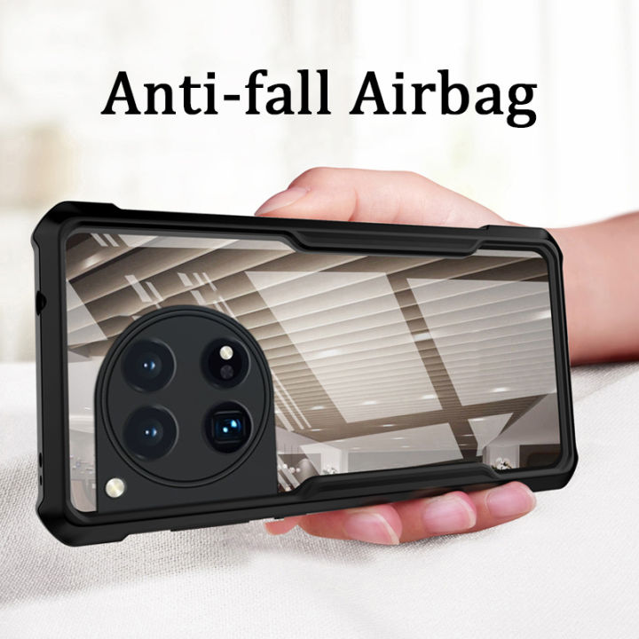 For OnePlus 12R Case Transparent Protector with Soft Frame and Hard Armor Shell For OnePlus 12R Back Cover