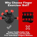 Finger Hand Strengthener Grip,Adjustable Resistance Balls,Black. 