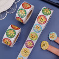 1/2 RollsChildren Cartoon Stickers Cute Smile Star Letter Reward Sticker Classic Toys Stationery Supplies.