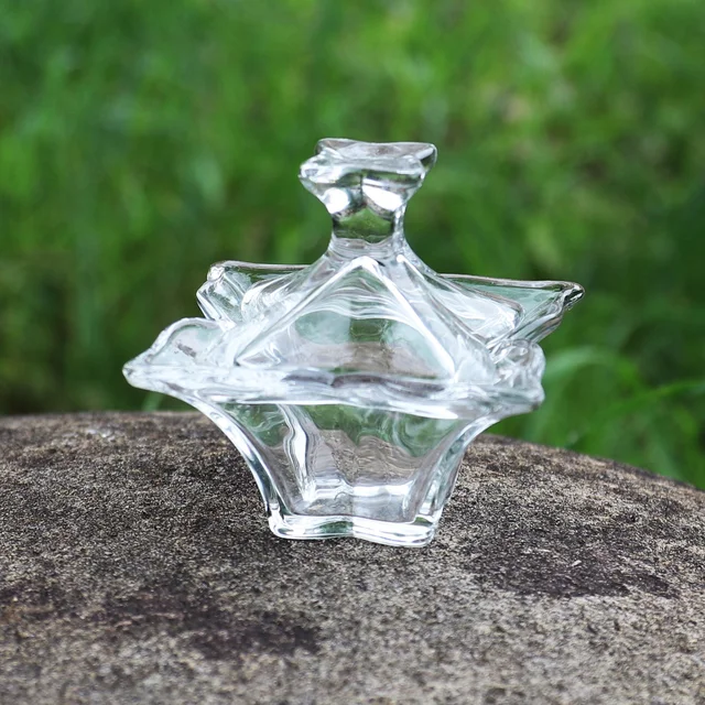 1pc Transpareent Crystal Glass Acrylic Nail Cup Liquid Powder Dappen Lid Bowl Standard Holder Equipment Nail Accessories Tools