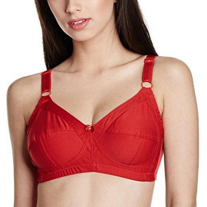 Red Comfortable Cotton Bra