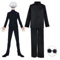Anime Jujutsu Kaisen Gojo Satoru Cosplay Costume Glasses High School Uniform Wig Suit Halloween Costume Men Adult. 