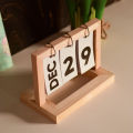 Wood Flip Chart Permanent Desk Calendar - Stay Organized With The Stylish Wood Flip Chart Permanent Desk Calendar - A Functional And Aesthetic Addition. 