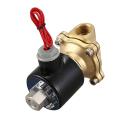 Nax 1/2Inch Dn15 Normally Open N/O Brass Electric Solenoid Valve 220V Pneumatic Valve For Water Oil Gas. 