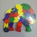 Kidlove Kids Wooden Puzzle Colorful Cartoon Animal Traffic 26 English Letter Enlightenment Educational Jigsaw Puzzle Toys-Elephant. 