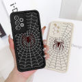 ZCSIBORUI for Huawei Nova 3 Back Cover Grey Spider Web Soft Camera Protection Rubber Square Ladder Phone Case. 