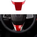 3 Pcs Steering Wheel Button Decoration Cover Sticker Trim for 10Th Gen 2016-2020 Red, 2 Pcs a & 1 Pcs B. 