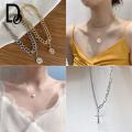 Retro Metal Vintage Pendant Necklace Ins Girl Accessories. 