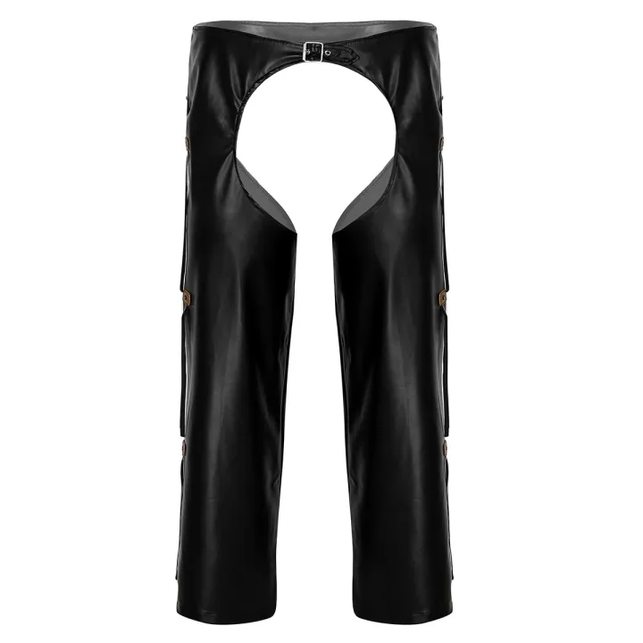 Mens%20Lingerie%20Open%20Crotch%20Pants%20West%20Cowboy%20Costume%20Faux%20Leather%20Crotchless%20Chaps%20with%20Fringed%20Details%20Buckled%20Loose%20Long%20Pants%20-%20Image%207