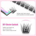 YUANZHIJIE Mix Length Fluffy Individual DIY Clusters Eyelash Extension C D Curl 144 pcs Natural Segmented Eyelash Makeup Tools.
