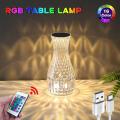 Vase Shape Atmosphere Crystal Lamp Romantic Bedside Diamond Table Lamp Home Christmas Decorations LED Lights. 
