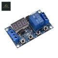 DC 6-30V Timer Relay Programmable  Relay Module  Cycle  Timer Switch On/Off Relay Module with LED Display / 5V Micro USB. 