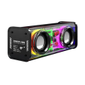 V8 Mecha Transparent RGB Light Bluetooth Speaker - Portable Wireless 5.0 Sound. 