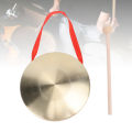 Tam Tam Gong Traditional Percussion Instrument Clear Sound Gong Instrument with Mallet and Red Hanging Ribbon for Wedding Celebrations Grand Opening Ceremonies.
