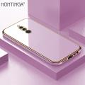 Hontinga for Xiaomi Redmi 8 Back Cover + Free Lanyard Luxury 6D Plating Frame Shiny Bling Case Soft Silicone Square Phone Cases. 