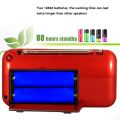 C-803 With Two 18650 Batteries Slot LED Flashlight Two TF Card Slot Portable FM Radio Wireless USB Speaker MP3 Player.