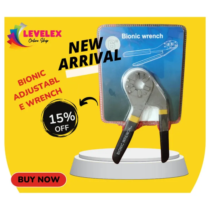 Levelex%20universal%20wrench%20bionic%20wrench%20Bionic%20Adjustable%20Wrench%20by%20Logger%20Head%20Tools%206%20Inch/8%20Inch%20Bionic%20Adjustable%20Wrench%20Torque%20Spanner%20-%20Image%202