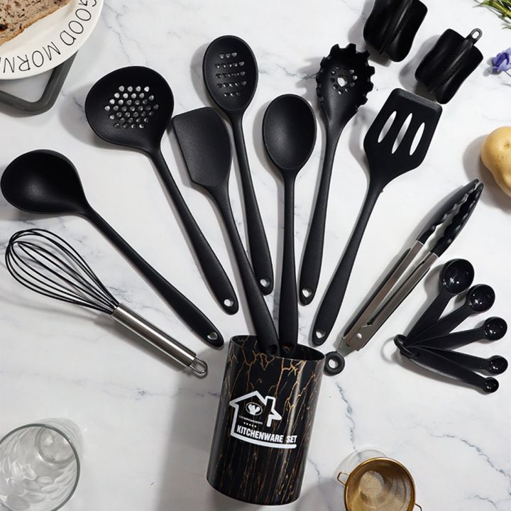 Pink%2018Pcs%20Food%20Grade%20Silicone%20Kitchen%20Cookware%20Utensils%20Turner%20Spatula%20Measuring%20Spoon%20Practical%20Cooking%20Tool%20Kitchenware%20Set%20-%20Image%202