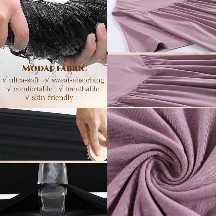 Super%20Soft%20Comfortable%20Short%20Sleeve%20Loose%20Pajama%20Dress%20Female%20Korean%20Loose%20V-Shaped%20Long%20Nightdress%20Modal%20Bottoming%20Night%20Shirt%20-%20Image%207