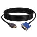 HDTV HDMI Gold Male To VGA HD-15 Male 15Pin Adapter Cable 6FT 1.8M 1080P. 
