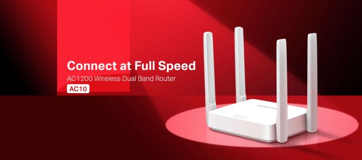 Mercusys AC10 AC1200 1200Mbps 4 Antenna Dual Band Wifi Router | Daraz ...