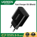 UGREEN CD137 (10191) Fast Charger EU (Black) - 20W Max - Fast Charger -Charger for iPhone, Android. 