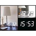 3D LED Digital Clock Electronic Table Clock Alarm Clock Wall Glowing Hanging Clocks - Wall Clock. 