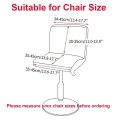 Jacquard Bar Chair Cover Short Back Bar Stool Seat Covers Slipcovers Hotel Banquet Dining Small Size Chair Case Solid Color. 