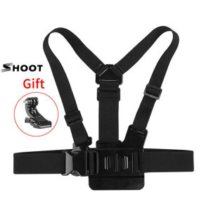 SHOOT Adjustable Chest Strap Mount For GoPro Hero 10 9 8 7 6 5 4 SJCAM SJ4000 h9r Eken Yi 4K Camera Strap