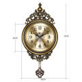 Elegant, traditional, ornate, hand painted modern grandfather wall clock for new home or office fancy ethnic luxury handmade decoration, swing pendulum large 29.5 inches.  - wall clock. 