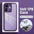 New Phone Case For Infinix Hot 40 Pro Free Fire 4G Cover Camera Protection Semi Transparent Soft Silicone Shockproof with Lens Protector Films for Infinix Hot 40 Pro Free Fire Case. 