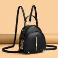 Luxury Leather Fashion Women Backpack New Designer Mini Soft Touch Multi-Function Small Backpack Female Shoulder Bag Girl Purse. 