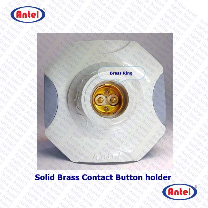 Button Holder Light Holder Solid Brass Contact