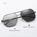 2023 Aluminum Magnesium Polarized Sunglasses Photochromic Pilot Double Beam Sun glasses Men's Driving Fishing Chameleon Sunglass.