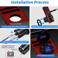 12V/24V USB Outlet 108W 3 Port Dual PD 45W USB C Car Charger Socket and Quick Charge 3.0 USB Charger with Voltmeter Power Switch.