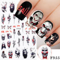 3D Halloween Nail Art Stickers Horror Ghost Skull Evil Eye Anime Decals Bloody Rose Sticker for Nail Manicure Decoration LEBF956. 